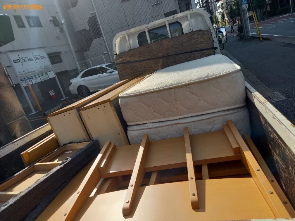 【川口市栄町】マットレス付きシングルベッドの回収・処分ご依頼